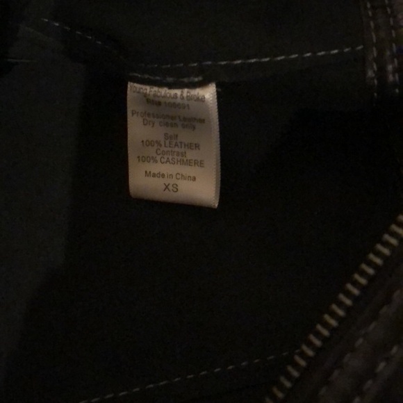 Leather and cashmere jacket - Picture 5 of 5